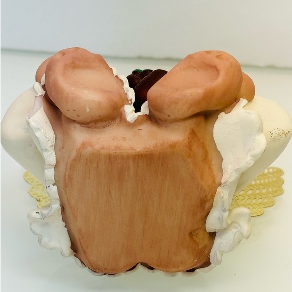 Angel Cheeks Figurine Angel With Teddy Kirks Kritter 2001 Christmas Holiday VNTG - Picture 6 of 8